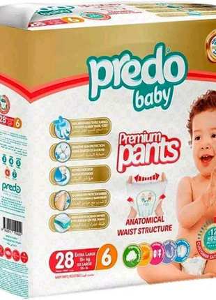 Підгузки-трусики predo baby 6 2xl size (15+ кг) 28 шт