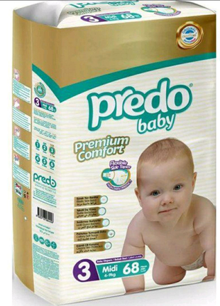 Підгузники predo baby 3 midi size (4-9 кг) 68шт