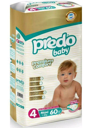 Підгузники predo baby 4 maxi size (7-18 кг) 60шт