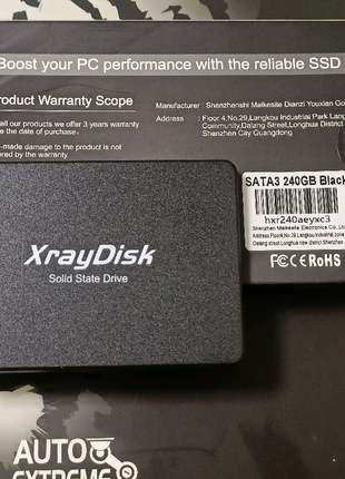 Ssd xraydisk 240gb для пк або ноубуку з сата кабелем