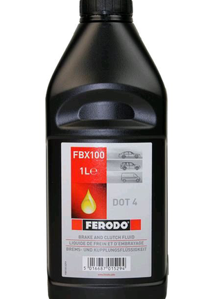 Рідина гальмівна ferodo dot 4 brake fluid, 1 л