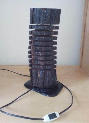 Настільна лампа з дерева(настільна лампа з дерева)5 фото