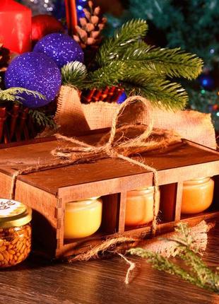 Подарунковий набір/горіхи з медом/крем-мед/горіхи в меду/подаруно1 фото