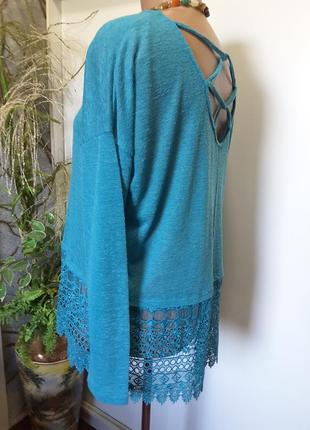 Оригінальний бірюзовий джемпер 4