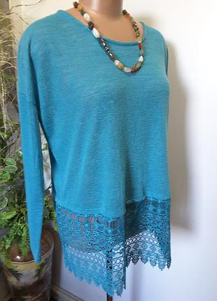 Оригінальний бірюзовий джемпер 7