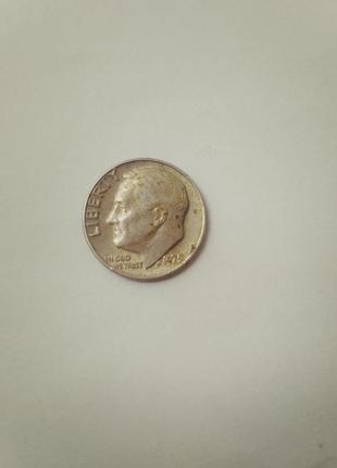 Монета one dime 1975 рік,перевертиш монета