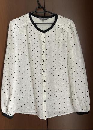 Белая блузка laura ashley, вискоза и шелк1 фото