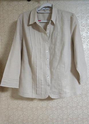 Peter hahn лляна льон linen бавовна блуза блузка сорочка бренд peter hahn