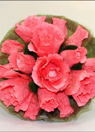 Букет з цукерок троянди 15 рафаелло2 фото