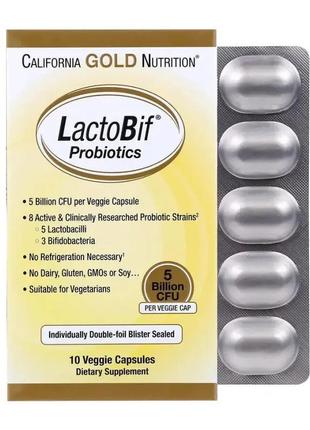 Пробіотики 5 млрд куо, california gold nutrition, 10 капсул