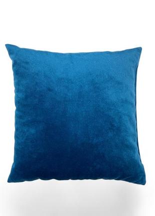Подушка декоративна 40х40 в темно синьому кольорі3 фото