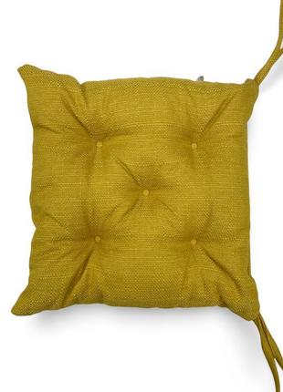 Подушка для сидіння 40х40 в жовтому кольорі2 фото