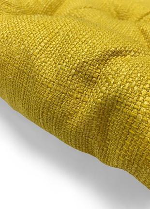 Подушка для сидіння 40х40 в жовтому кольорі4 фото