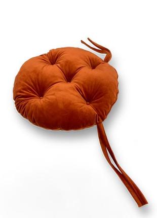 Подушка для сидіння ø39 в помаранчевому кольорі1 фото