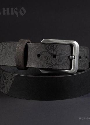 Чорний ремінь franko petrykivka black big belt4 фото