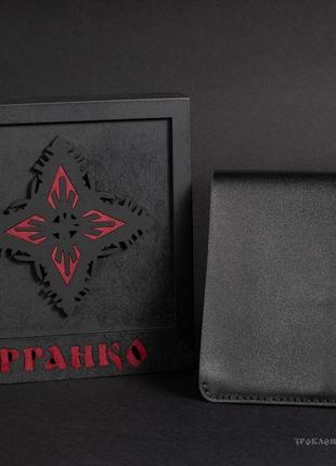 Портмоне franko black medium wallet з натуральної шкіри5 фото