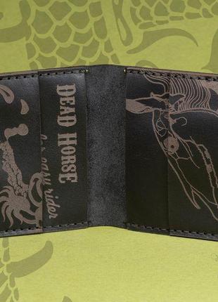 Чорний кардхолдер debbie dead black dragon cardholder3 фото