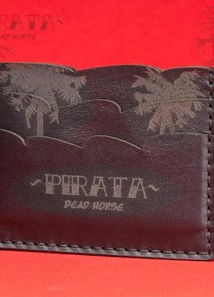 Чорний кардхолдер polly pirata black cardholder2 фото