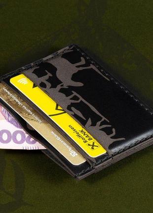 Чорний кардхолдер polly horses black cardholder4 фото