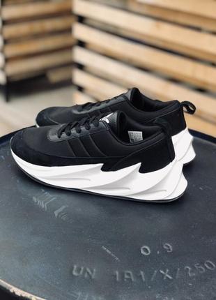 Adidas sharks white-black1 фото