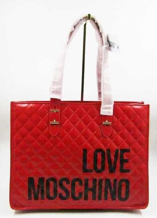 Love moschino новая сумка borsa donna   quilted nappa rosso1 фото