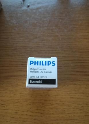 Лампа галогенова philips: 20w, цоколь 4g, 2000 годин.2 фото