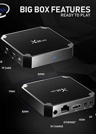 Приставка smart tv box x96 mini 2/16 гб на android 9 0, смарт-тв приставка або медіаплеєр hd.6 фото