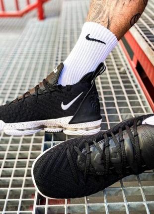 Nike lebron 16 black/white кроссовки мужские найк1 фото