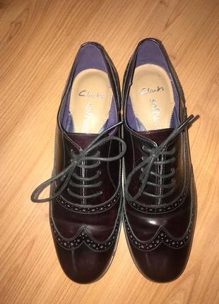Оригинальные кожаные женские туфли clarks 37р.3 фото