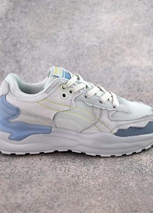 Кросівки жіночі замшеві блакитні літо 588764