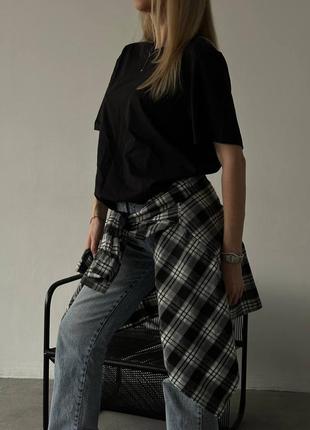 Рубашка рубашка мелкая клетка черный розовый цвет s m l6 фото