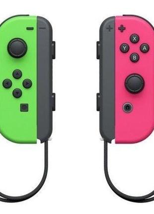 Беспроводные контроллеры nintendo switch joy-con (зеленый/розовый)