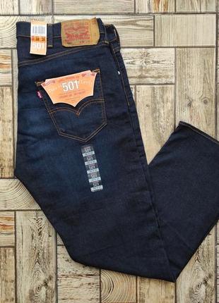 Нові чоловічі джинси, брюки levis 501 w38/l30 straight leg button fly jeans1 фото
