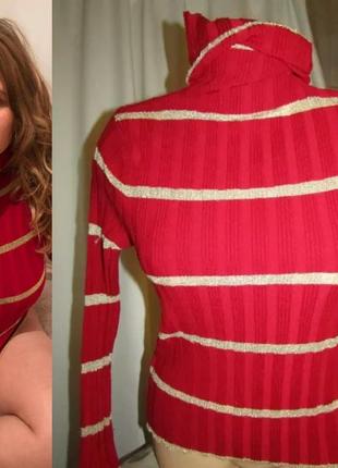Гольф красный водолазка реглан свитер evona s-m3 фото