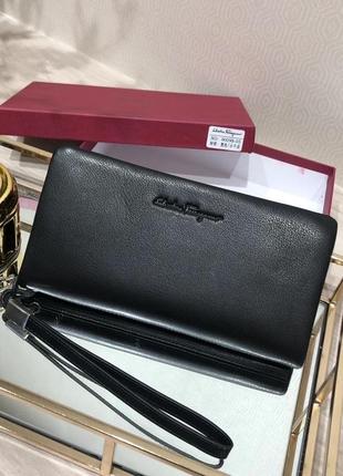 Клатч чоловічий шкіряний salvatore ferragamo