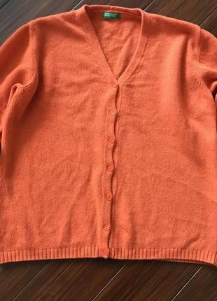 Benetton-яркий кардиган из шерсти/ангоры! р.-40