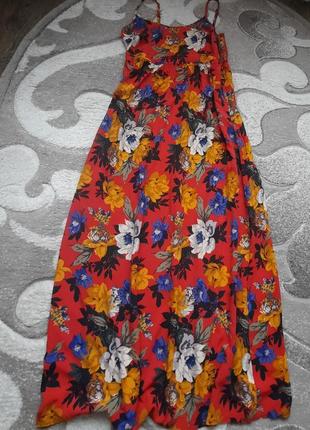 Плаття, сукня, сарафан в квіти довге4 фото