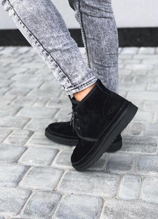 Ugg neumel black мужские ботинки угг с овчиной7 фото