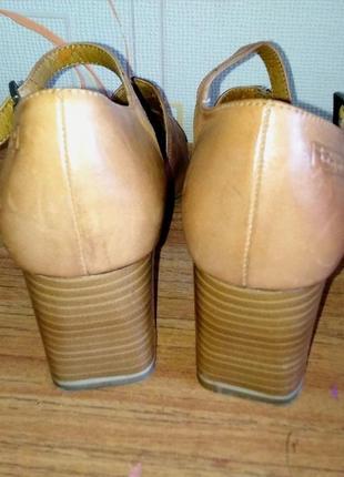 Стильные кожаные туфли коричневого цвета tamaris, 💯 оригинал, молниеносная отправка7 фото
