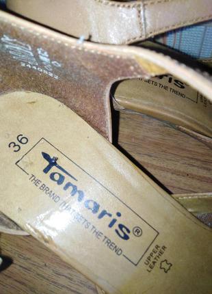 Стильные кожаные туфли коричневого цвета tamaris, 💯 оригинал, молниеносная отправка8 фото