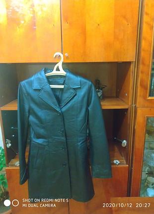 Кожанный плащ размер, s