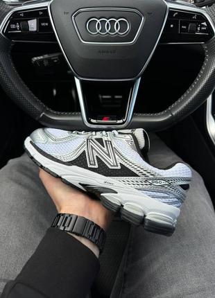 Мужские кроссовки new balance 860v2 white silver black