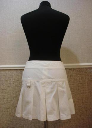 Джинсовая плиссированная юбка в складку3 фото