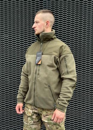 Тактичний флісова кофта helikon-tex® jacket (олива, койот, сіра)2 фото