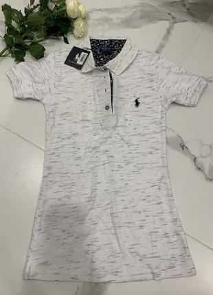 Нова футболка біла з чорною смужкою polo xs-s