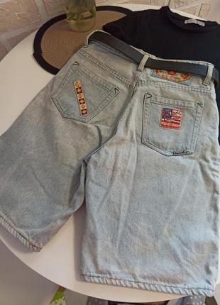 Светлые джинсовые шорты с высокой завышенной талией3 фото