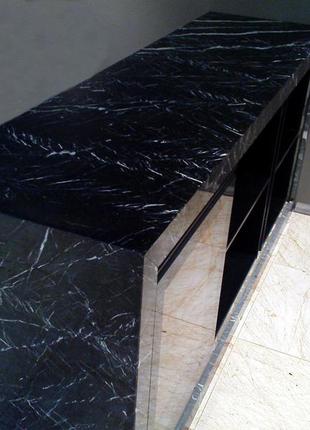 Столешница из мрамора nero marquina