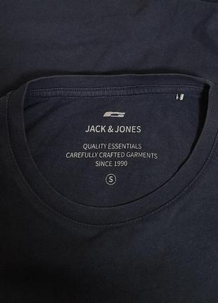 Стильная футболка синего цвета jack&jones made in bangladesh, молниеносная отправка8 фото