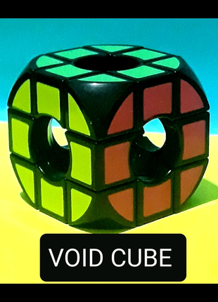 Головоломка кубик рубіка void 3×3 чорний пластик наклейка