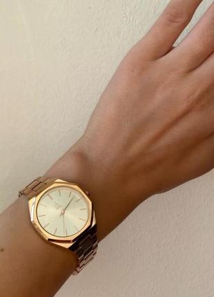 Женские наручные золотые часы розовое золото5 фото